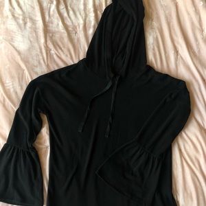 Never Worn Tresics Black Hooded Shirt